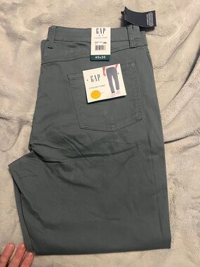 GAP 5-Pocket Pants — Slate Green